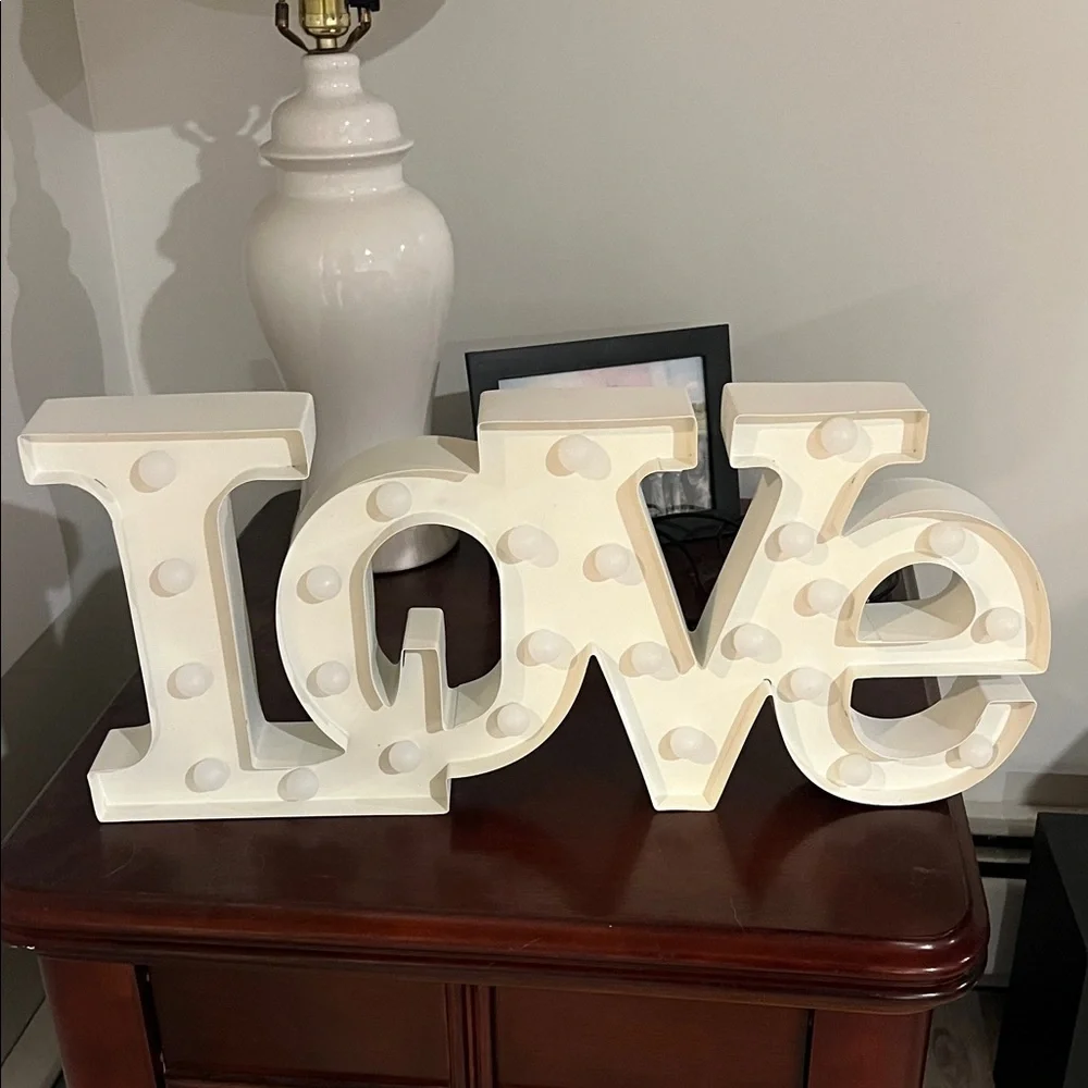 Luminous Love Sign - Warm White